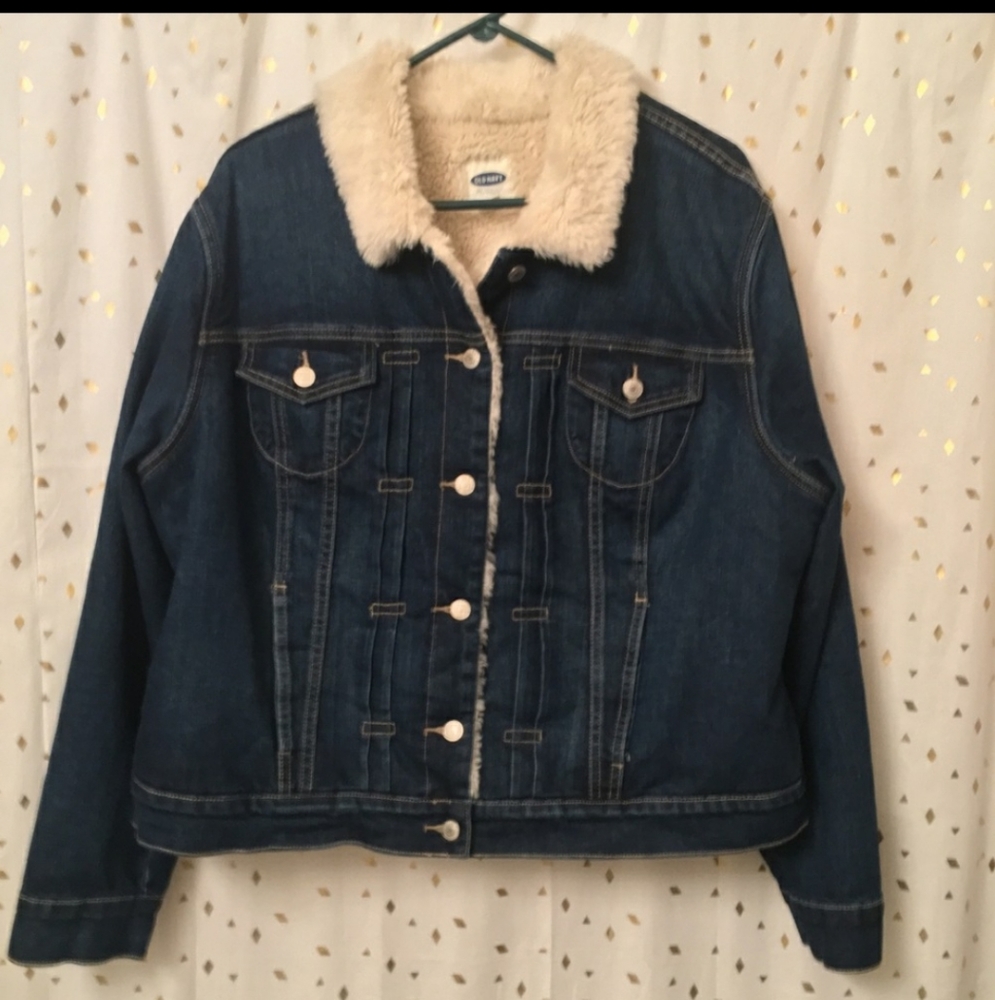 Sherpa lined denim jacket